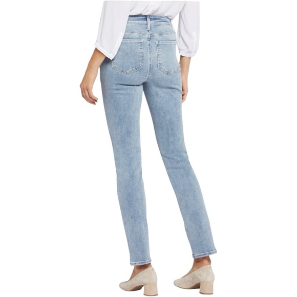 NYDJ Sheri Slim Jeans in Haley Wash size 0 NWT Stretch Pockets Medium Wash - Picture 3 of 14